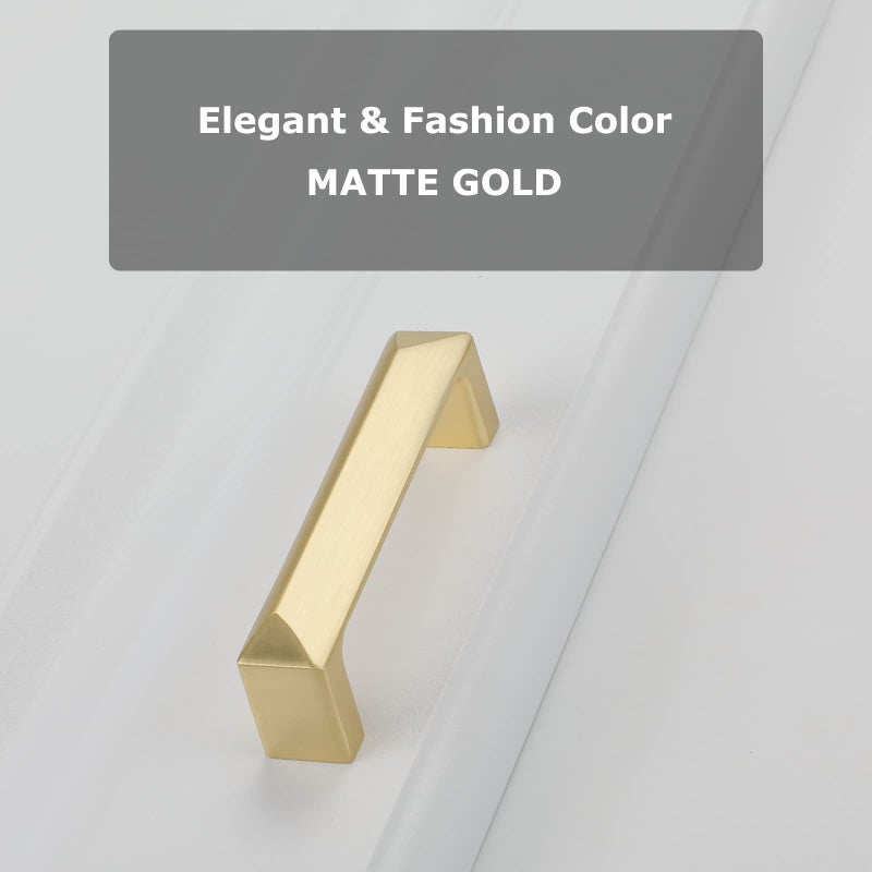 Haidms 3inch Kitchen Cabinet Handles Gold Cabinet Pulls Gold Drawer Pulls  Champaign Gold Drawer Pulls Drawer Handles for Cabinet Kitchen Drawer Pulls  10Pack - Image 2